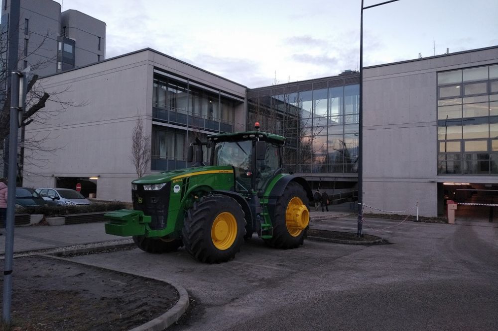 John Deere traktor a győri Széchenyi István Egyetemen