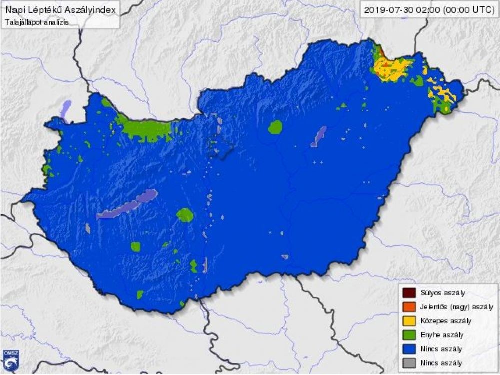 napi léptékű aszályindex