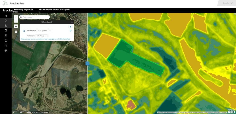 NDVI térkép