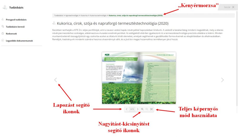 Navigálás a lapozható PDF típusú dokumentumban