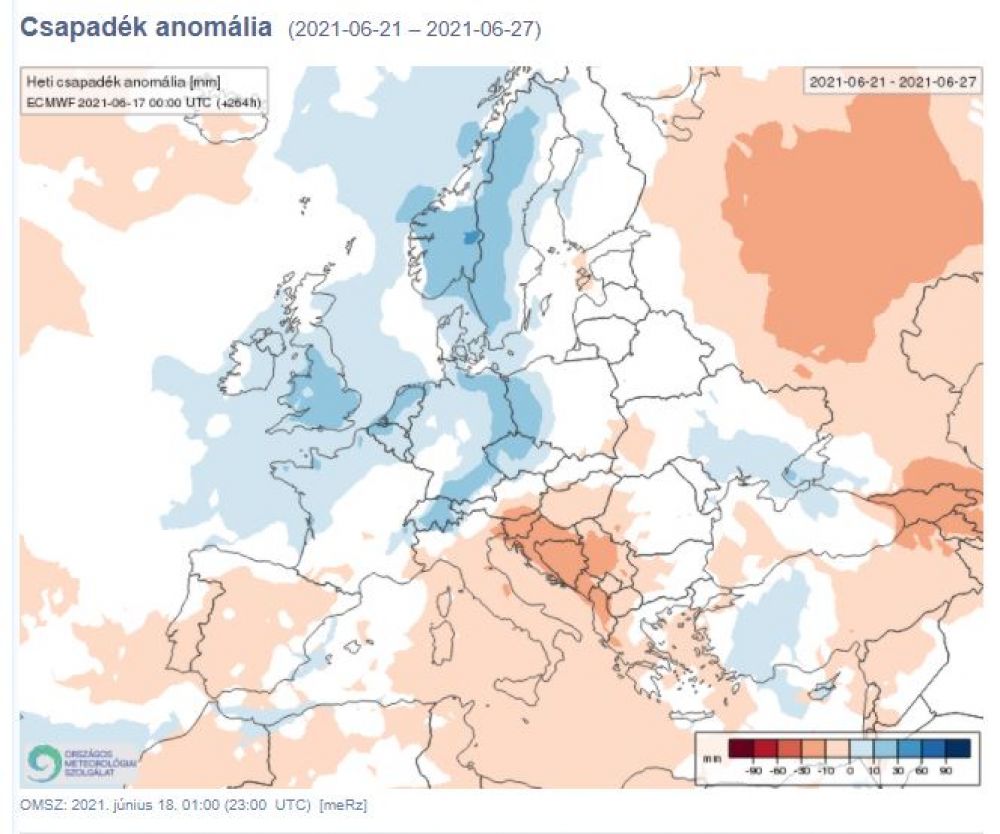 csapadék anomália