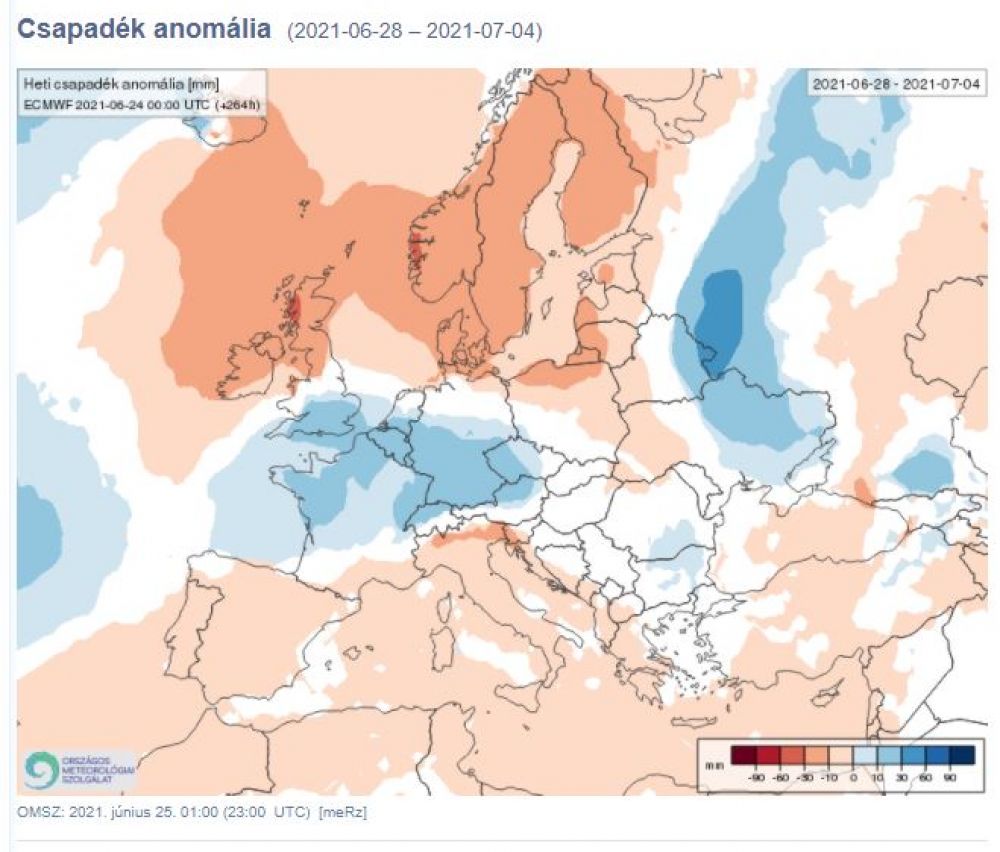 csapadék anomália