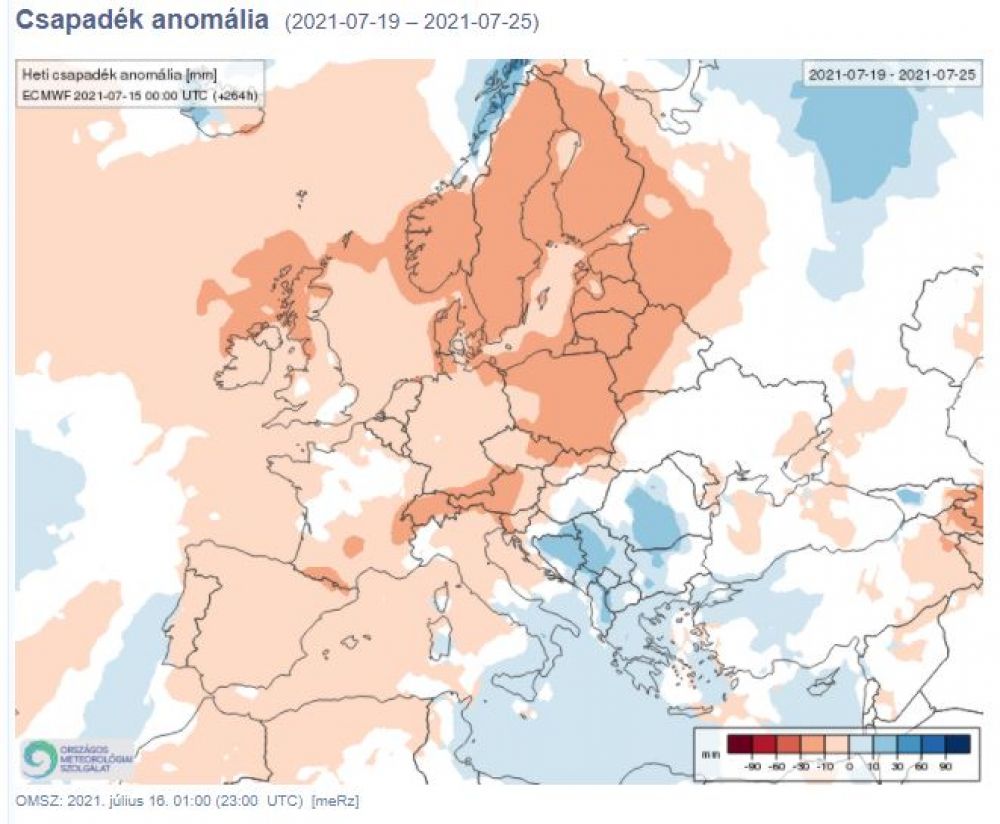 csapadék anomális