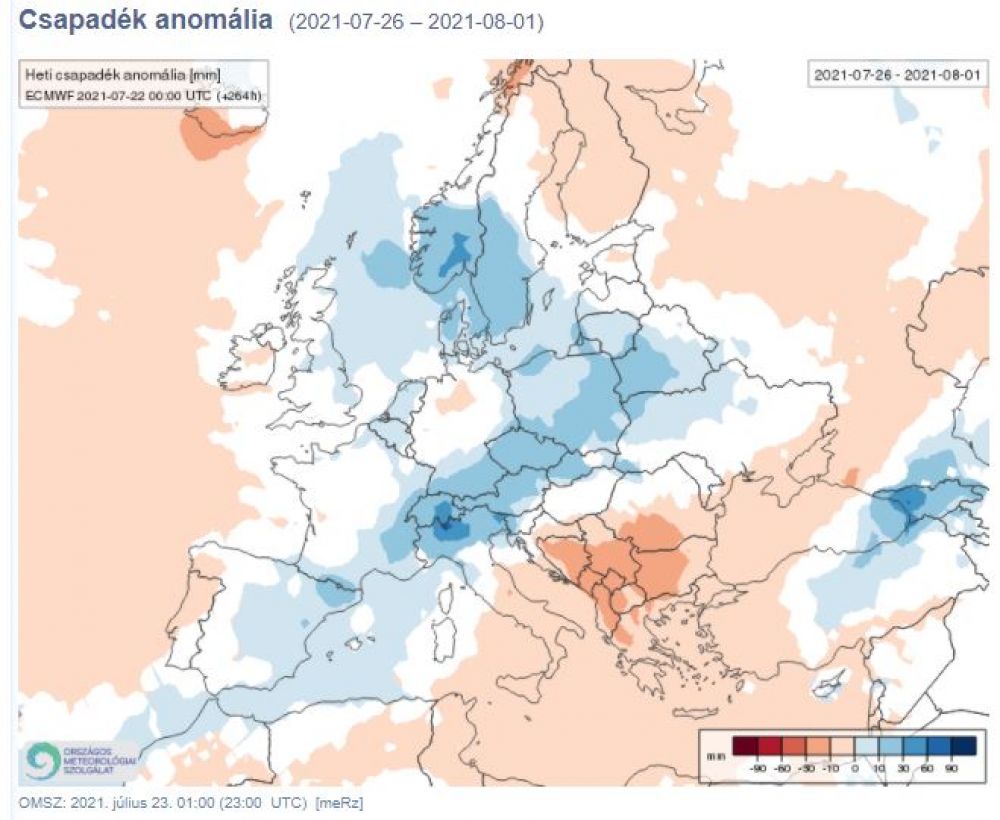 csapadék anomália