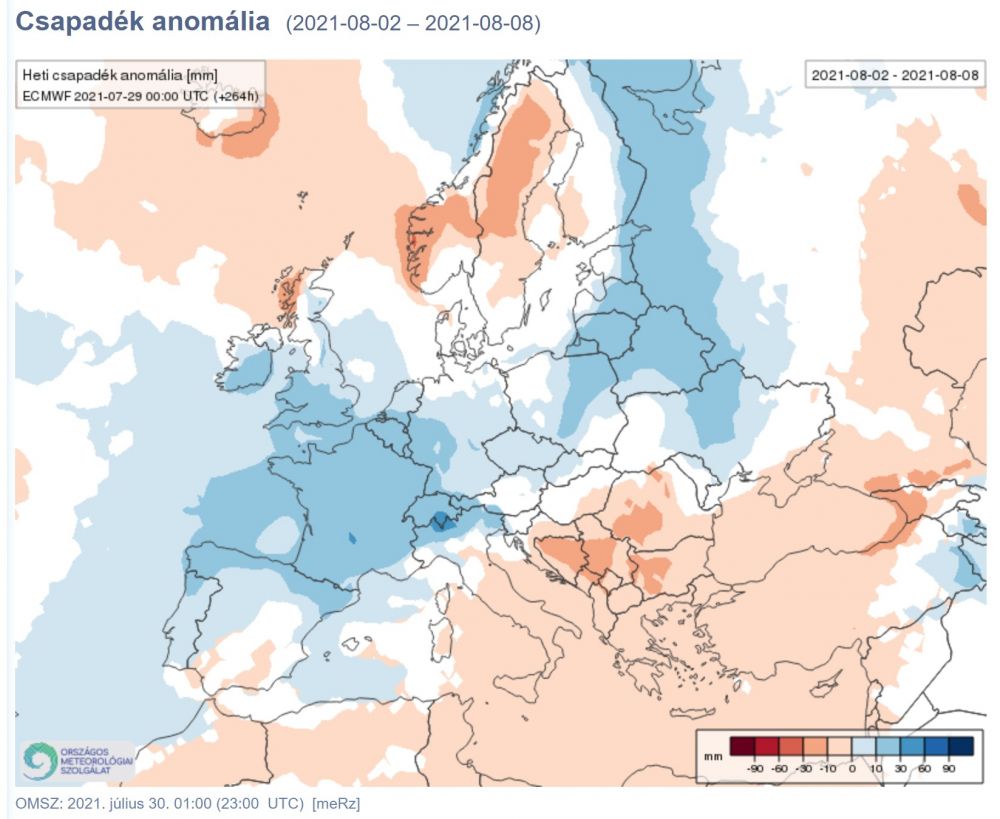 csapadék anomália