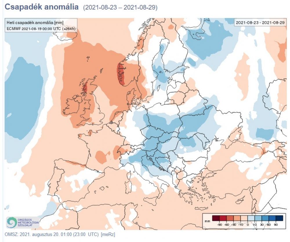 csapadékanomália-térkép