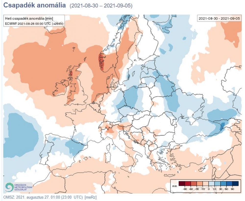csapadék anomála