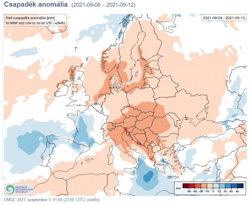 csapadék anomália