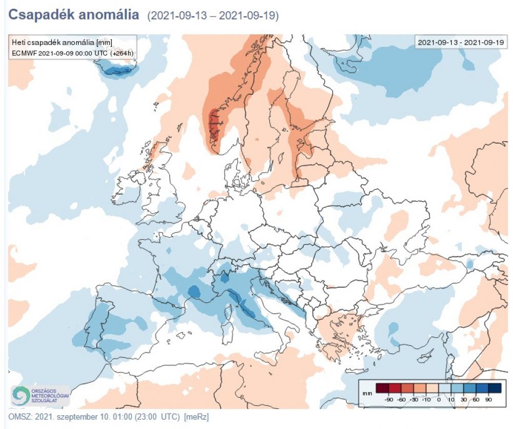 csapadék anomália