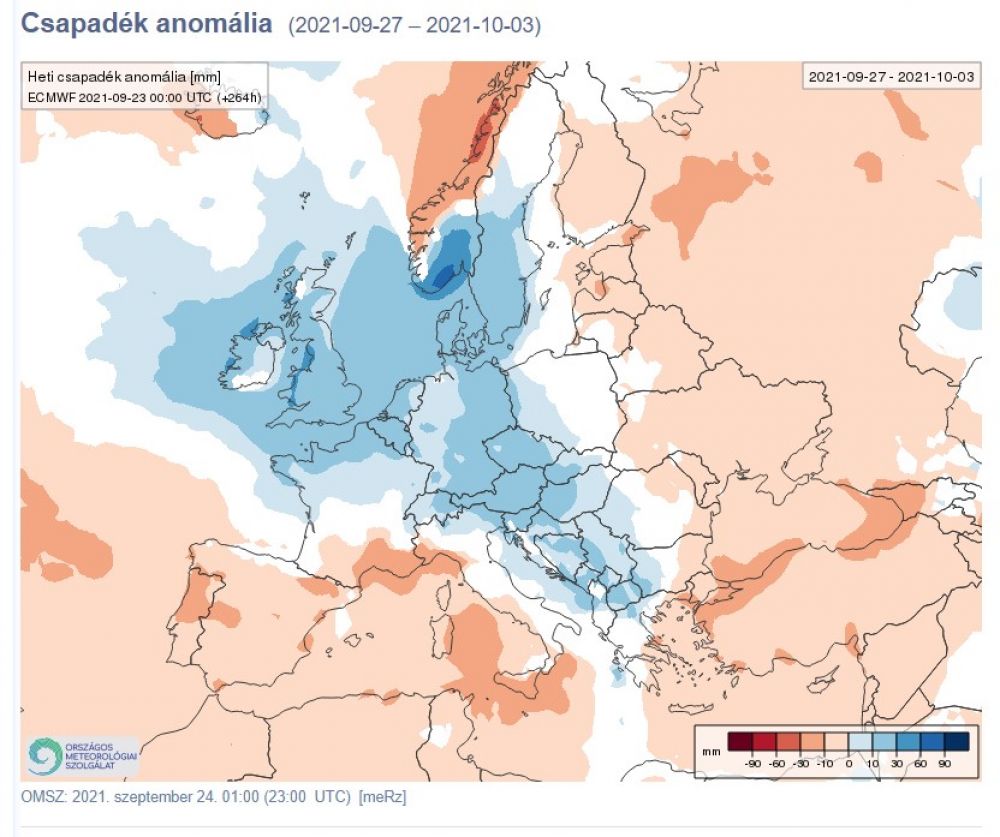 csapadék anomália