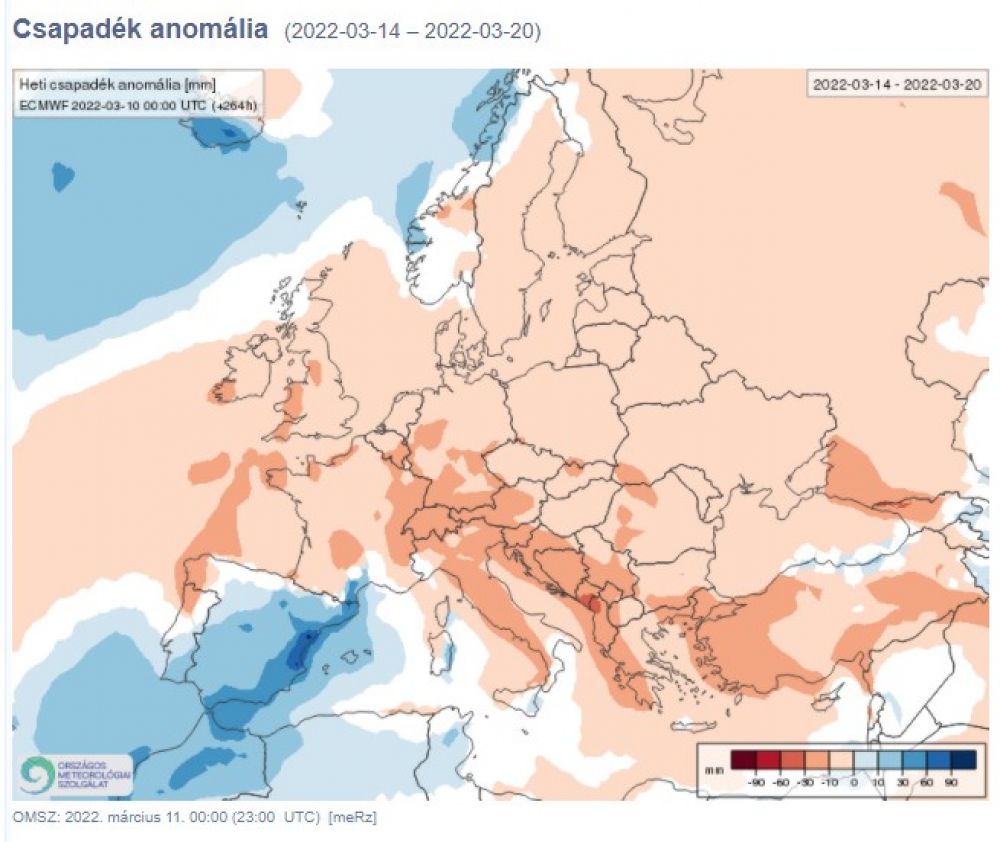 csapadék anomália