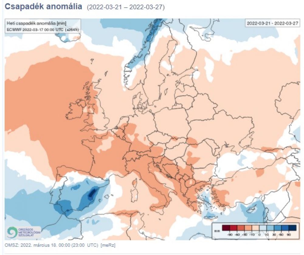 csapadék anomália
