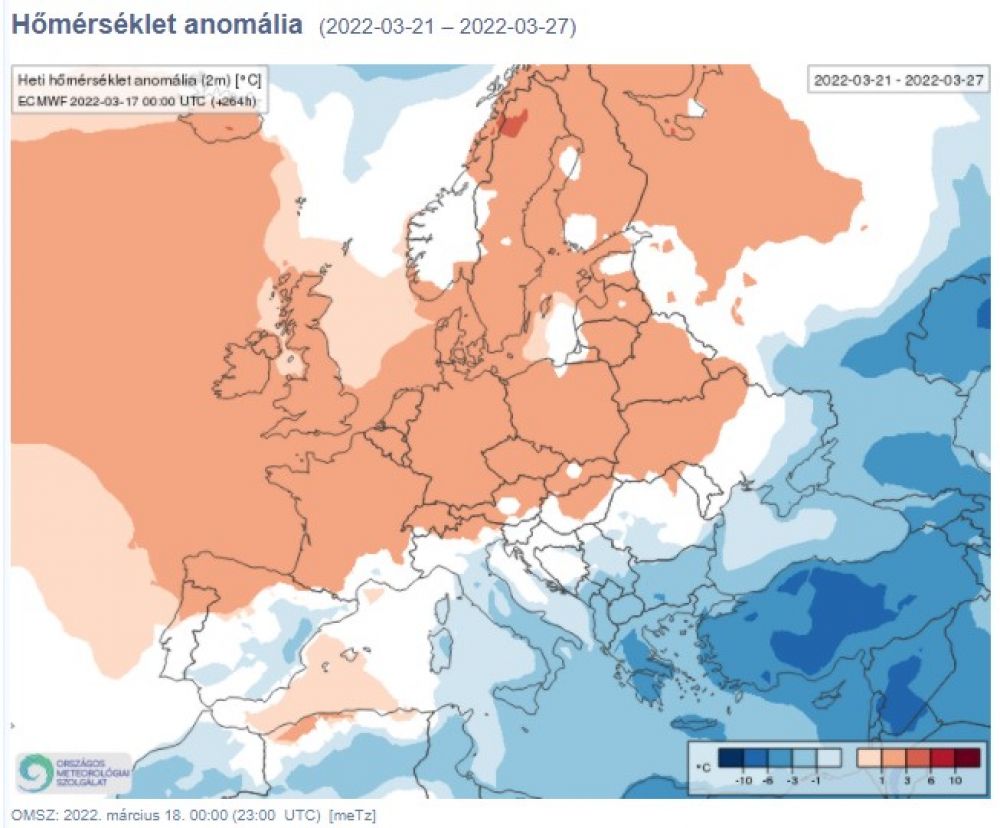 hőmrséklet anomália