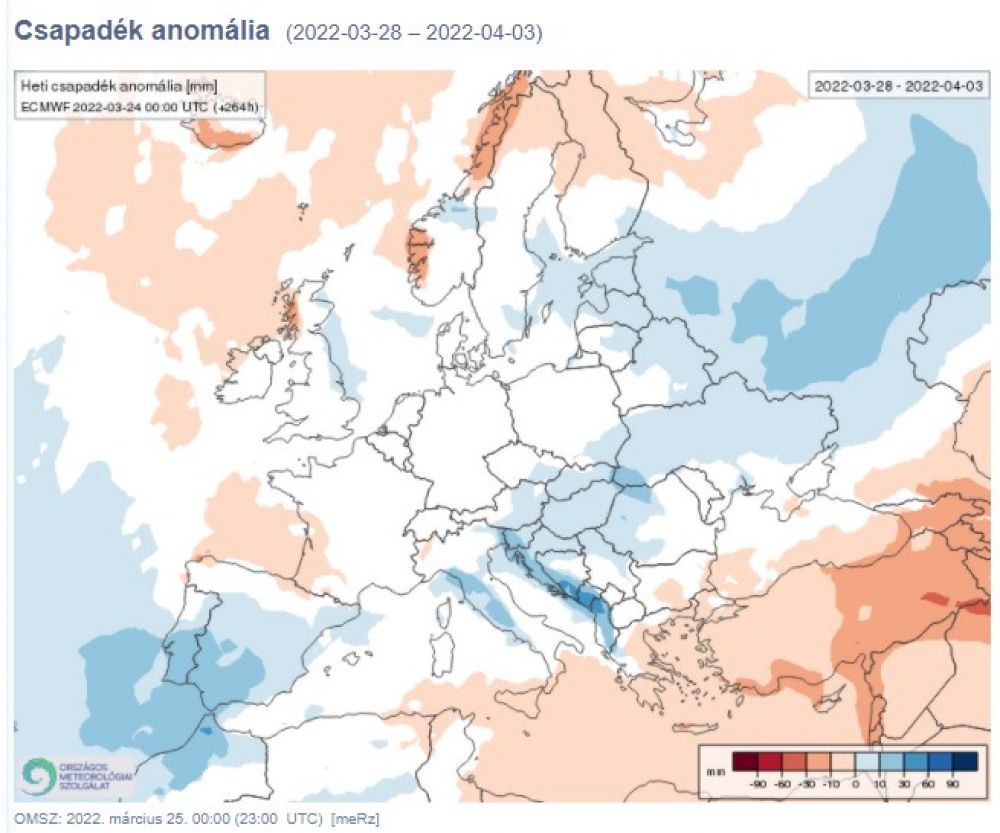 csapadék anomália