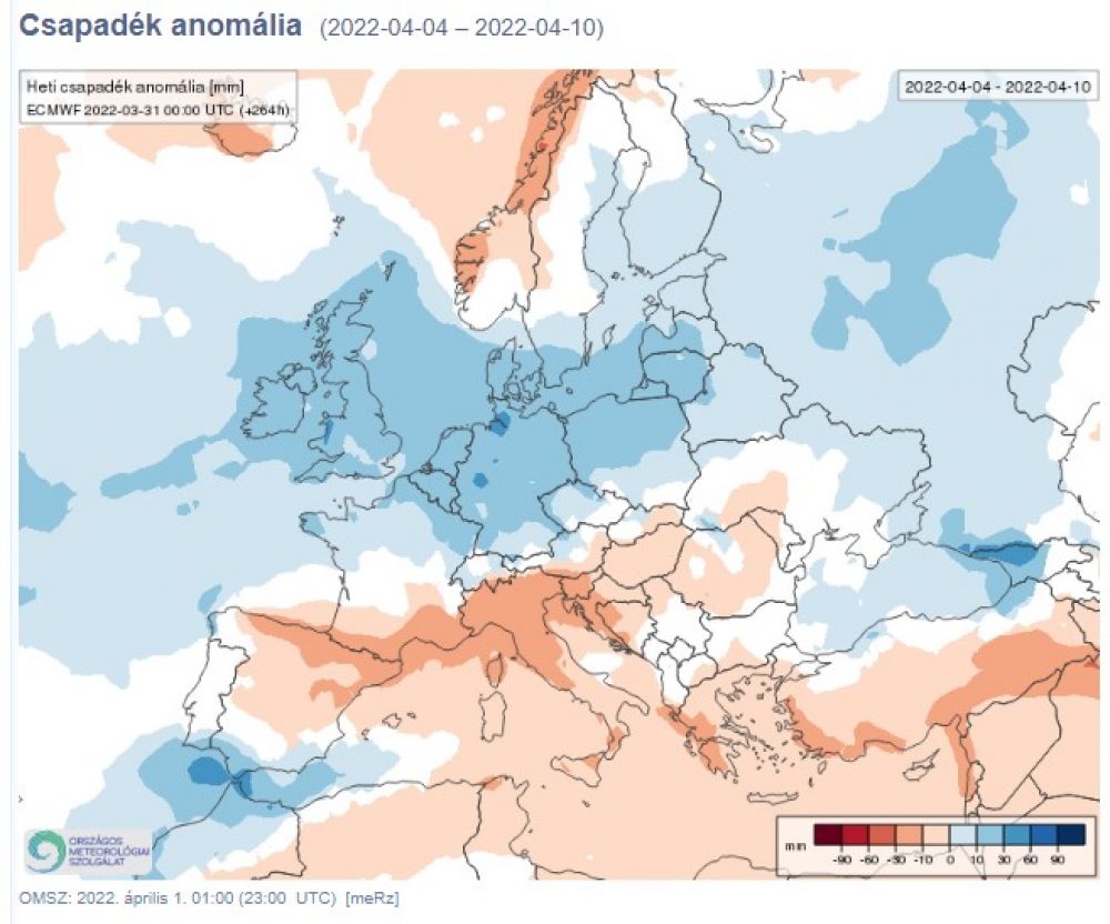 csapadék anomália
