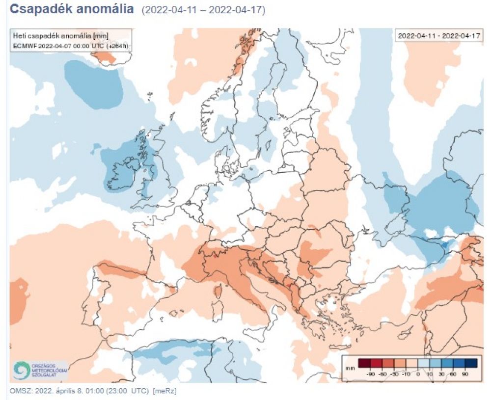 csapadék anomália