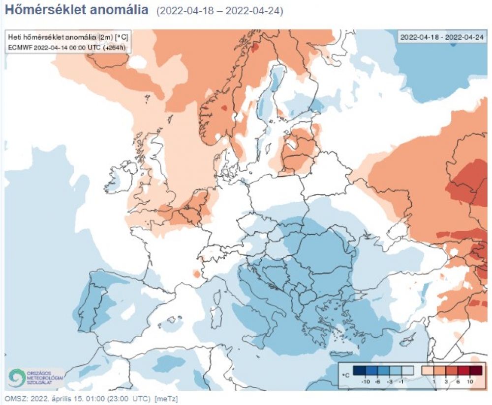hőérséklet anomália
