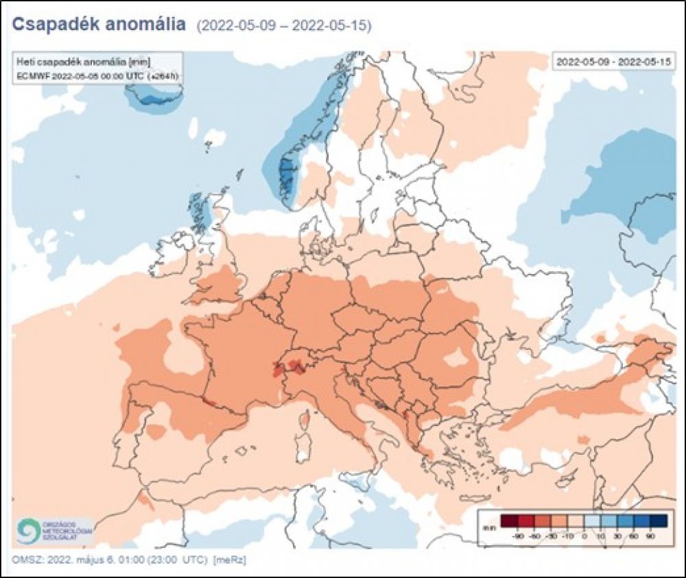 csapadék anomália