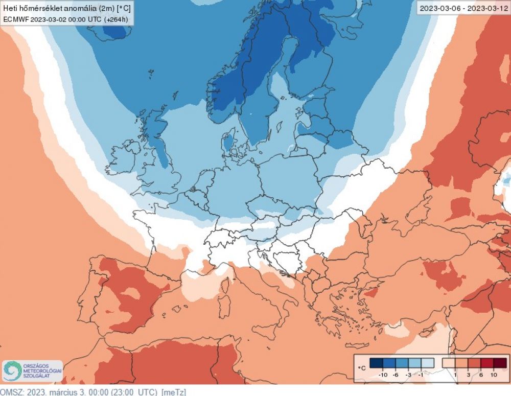 Hőmérsékleti anomália 03.08-03-12