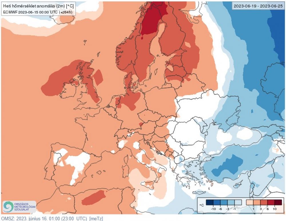 Hőmérsékleti anomália (06.19-06.25.)