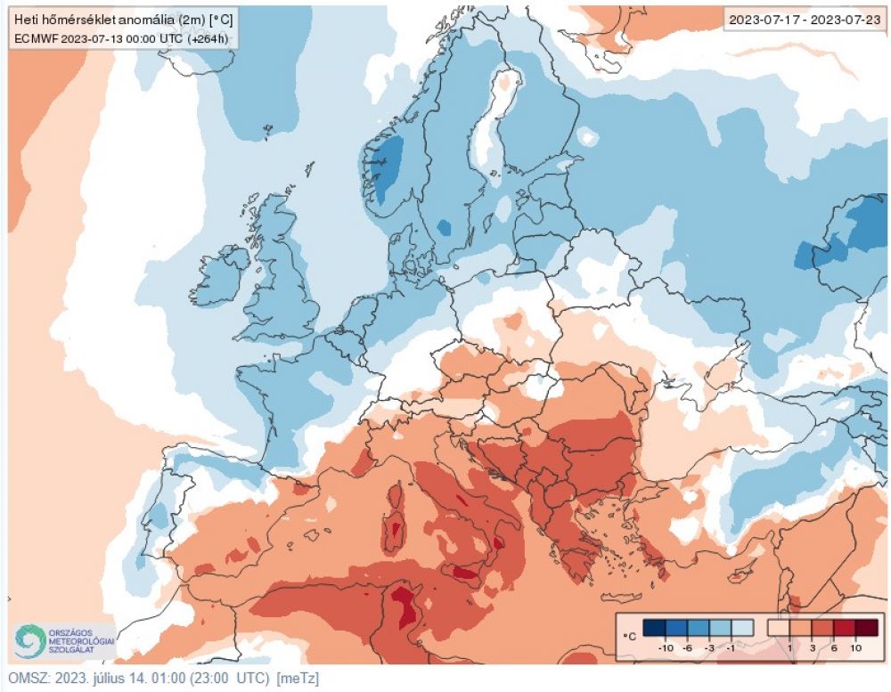 Hőmérsékleti anomália 07.17-07.23.