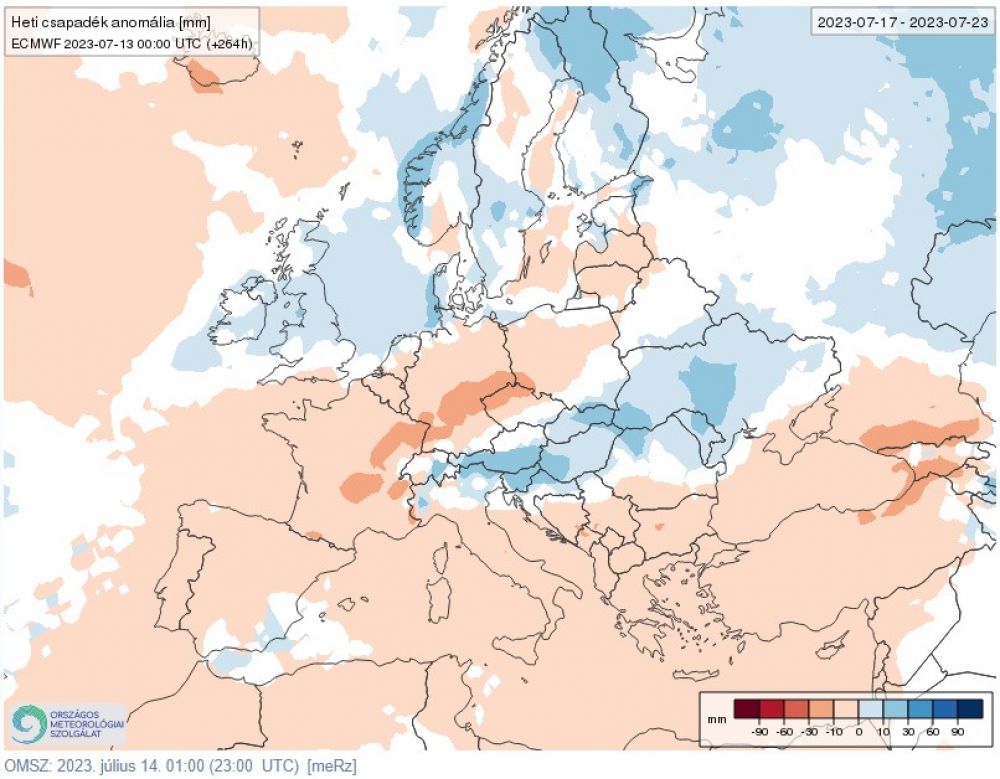 Csapadék anomália 07.17-07.23.