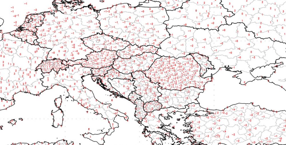 A hőmérsékleti értékek eltérése az átlagtól (04.22-28.) 	https://www.cpc.ncep.noaa.gov/